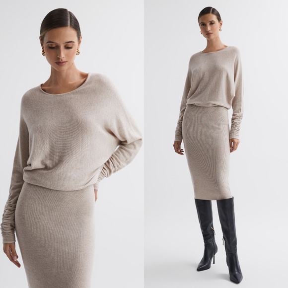 Reiss Leila cashmere+ wool midi sweater dress NO OFFERS CONSIDERED - Picture 1 of 9